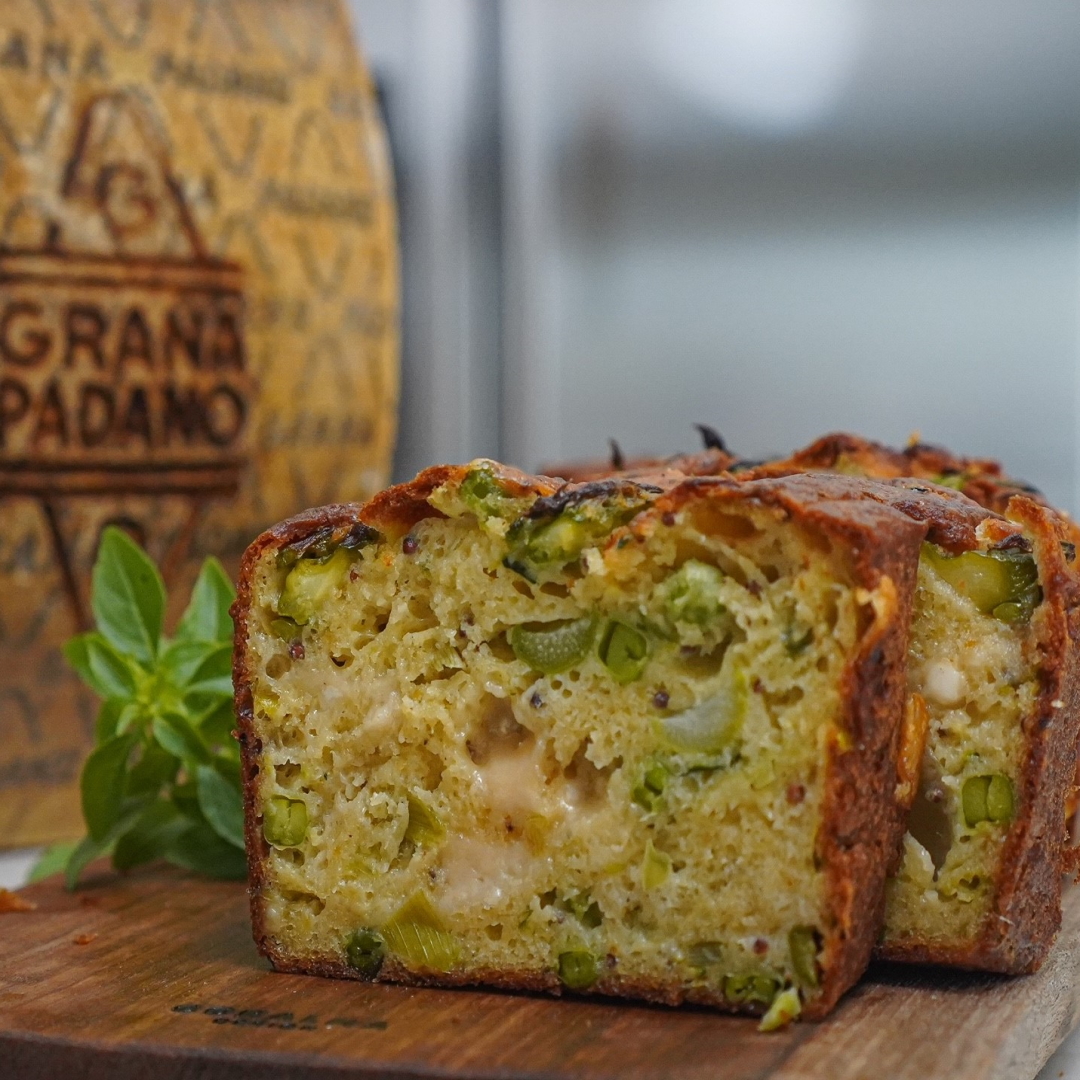 Cake printanier aux légumes et Grana Padano