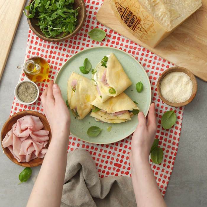 Crepes with Ricotta and Grana Padano 