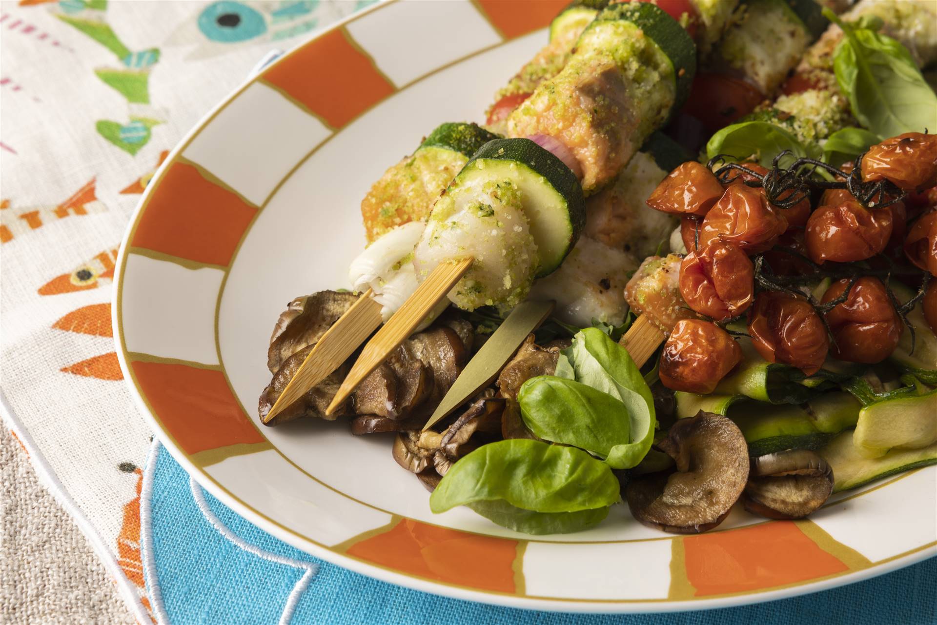 Spiedini di pesce con panatura e salsina al Grana Padano DOP