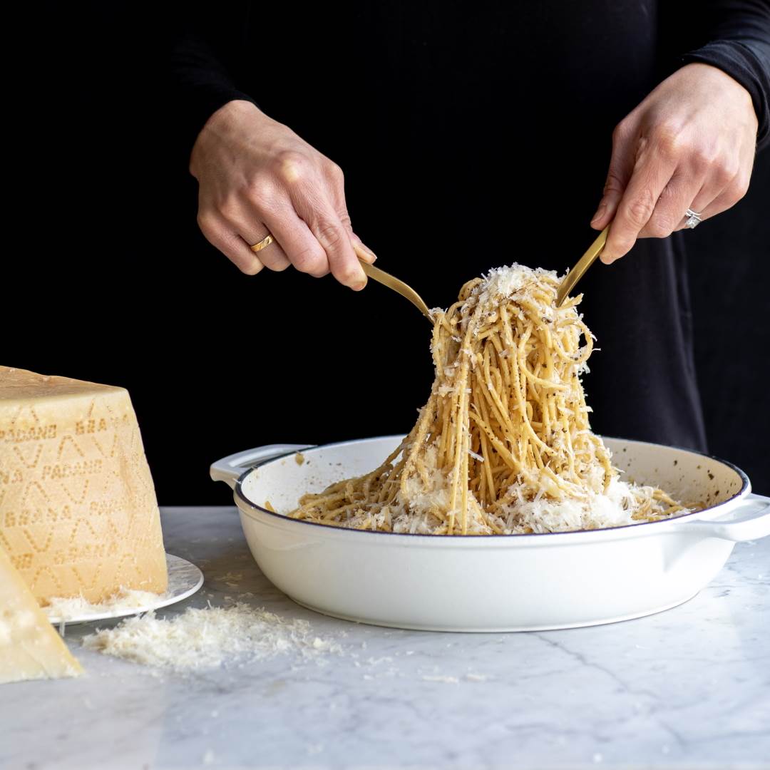 Grana Padano PDO & pepe spaghetti