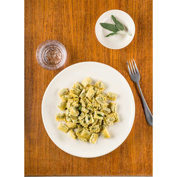 Agnolotti del plin with melted butter