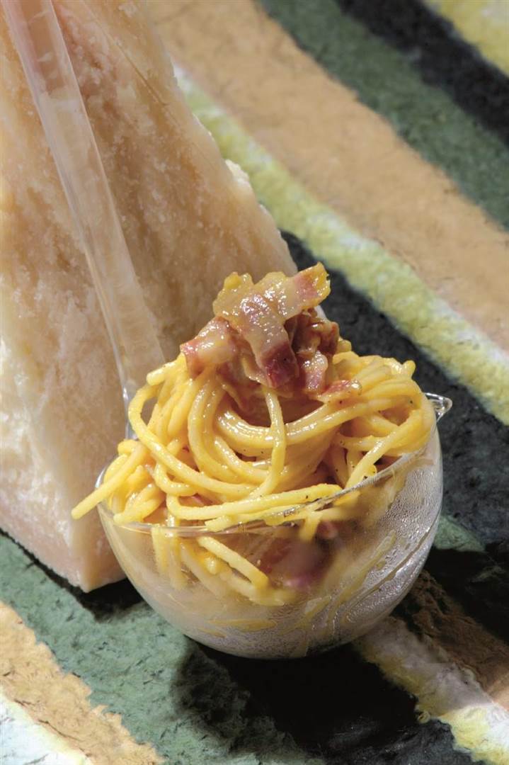 Spaghetti Carbonara mit Grana Padano