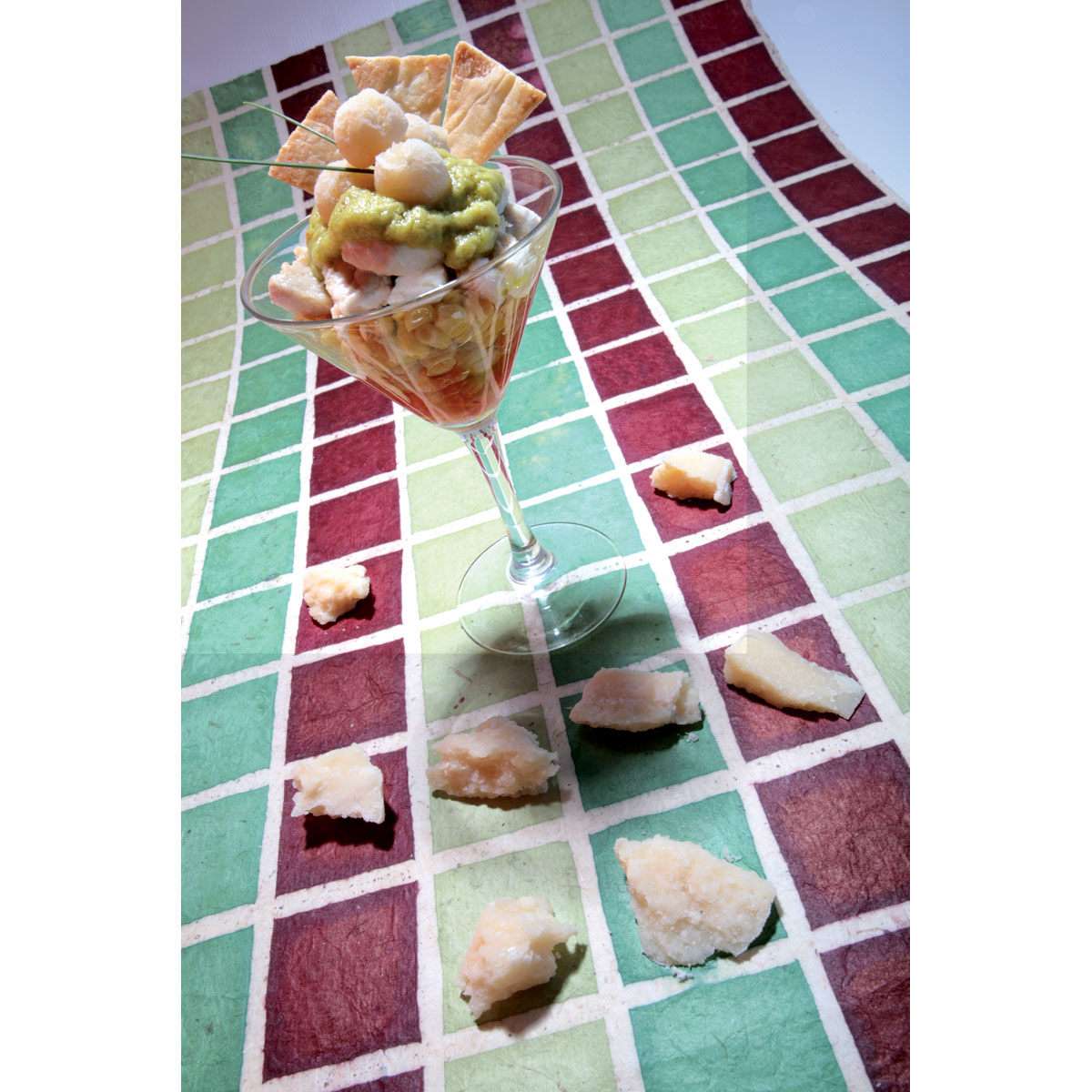 Coppa mexicana ai chicchi di mais e Grana Padano