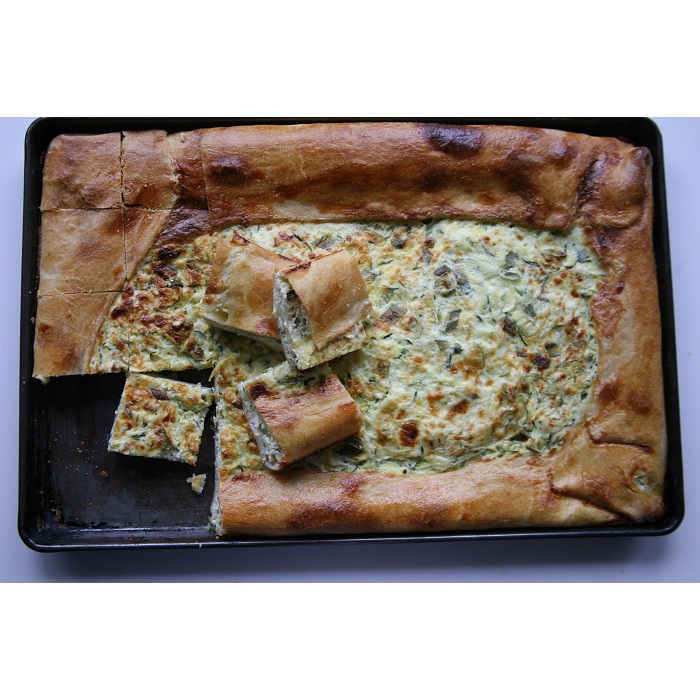 Crostata di riso e zucchine