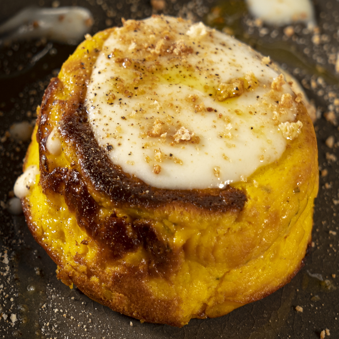 Flan di zucca e fonduta al Grana Padano