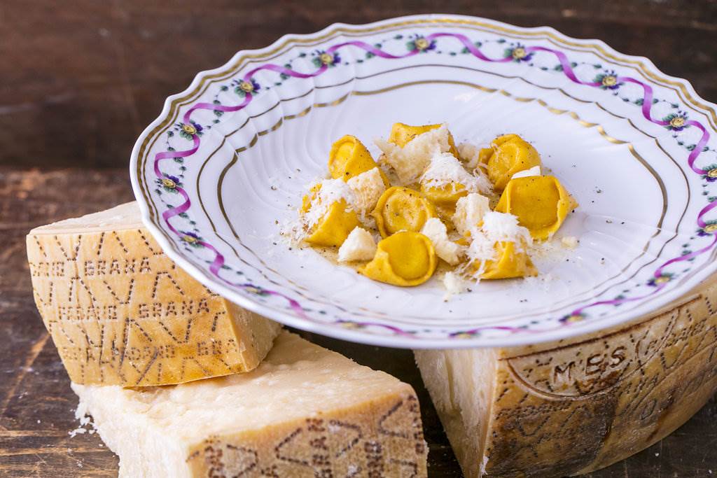 Grana Padano PDO cheese agnolotti “cacio e pepe”