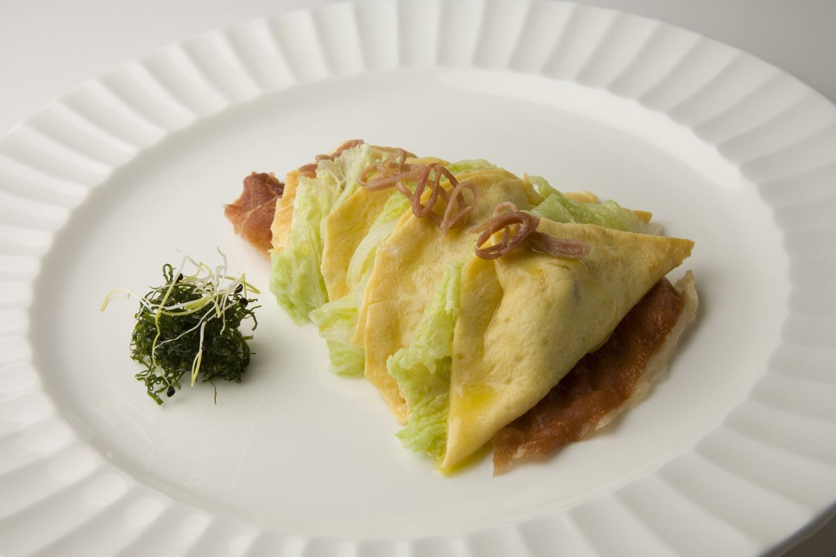 Egg and San Daniele dumplings 
