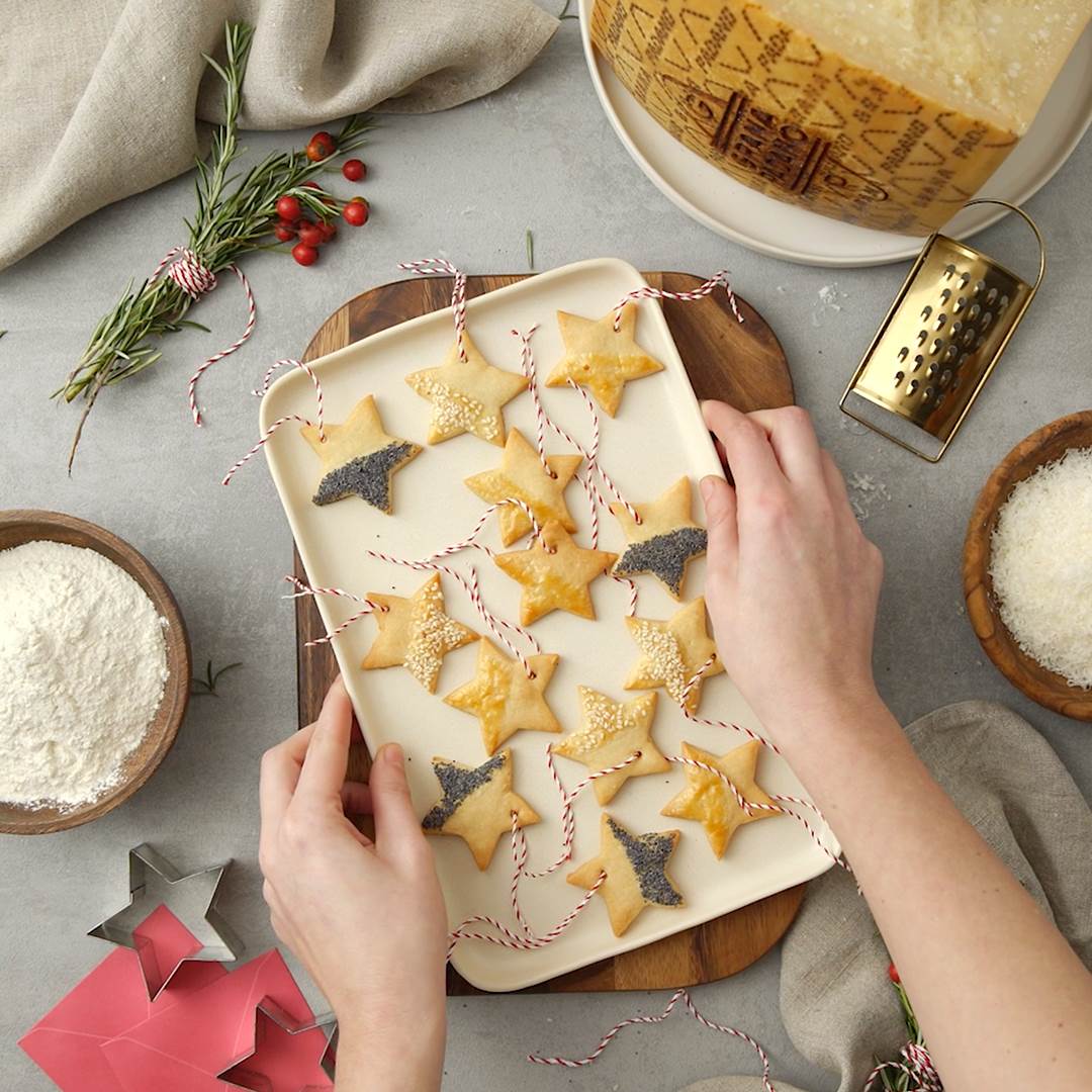 Butter and Grana Padano christmas biscuits