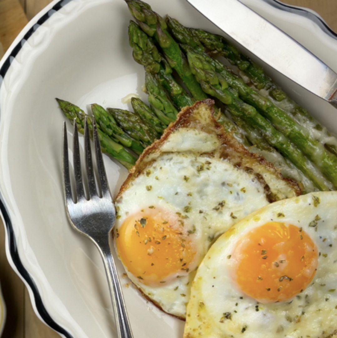 Lidia’s Asparagus Gratinate with Eggs Oreganato 
