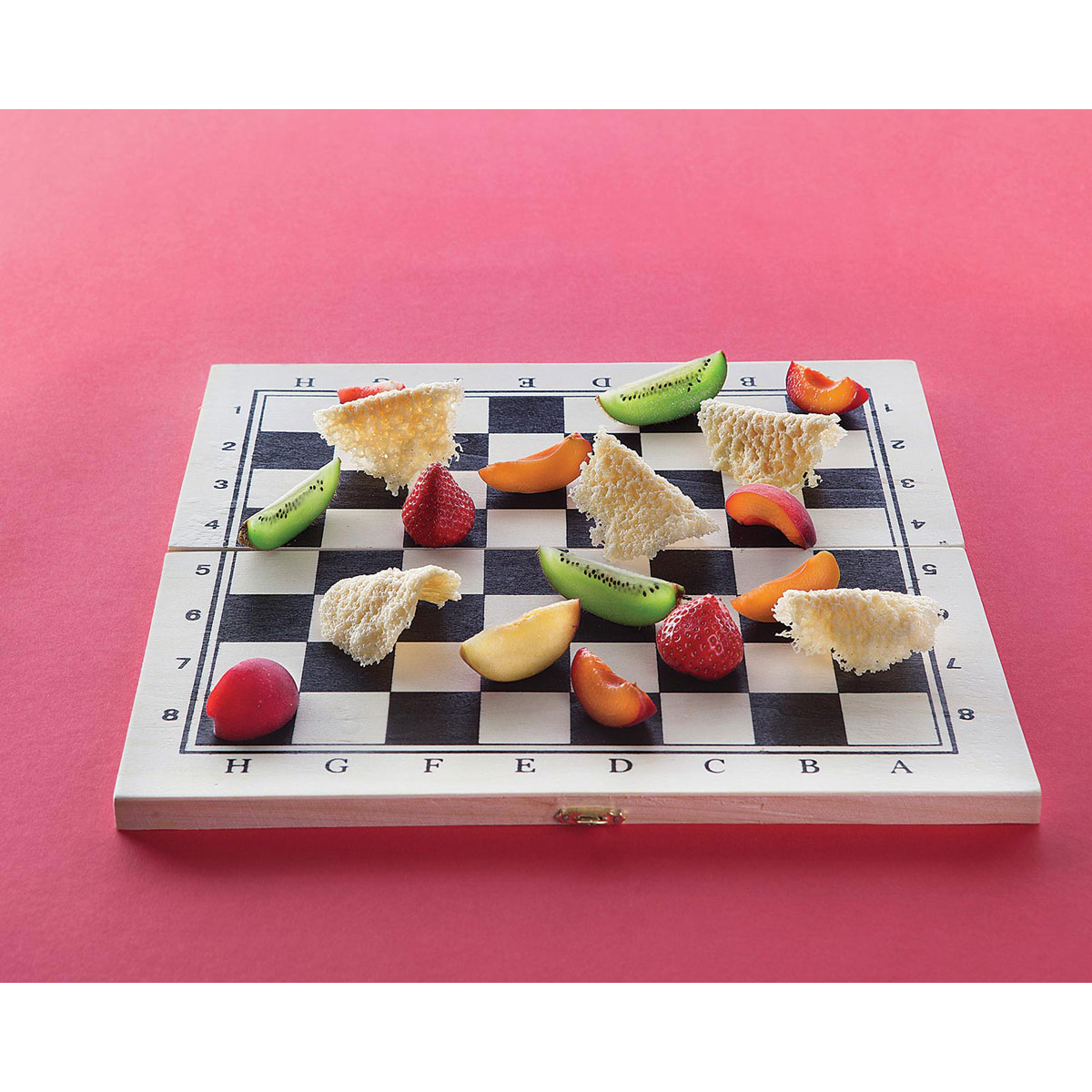 Fruit and Grana Padano wafers