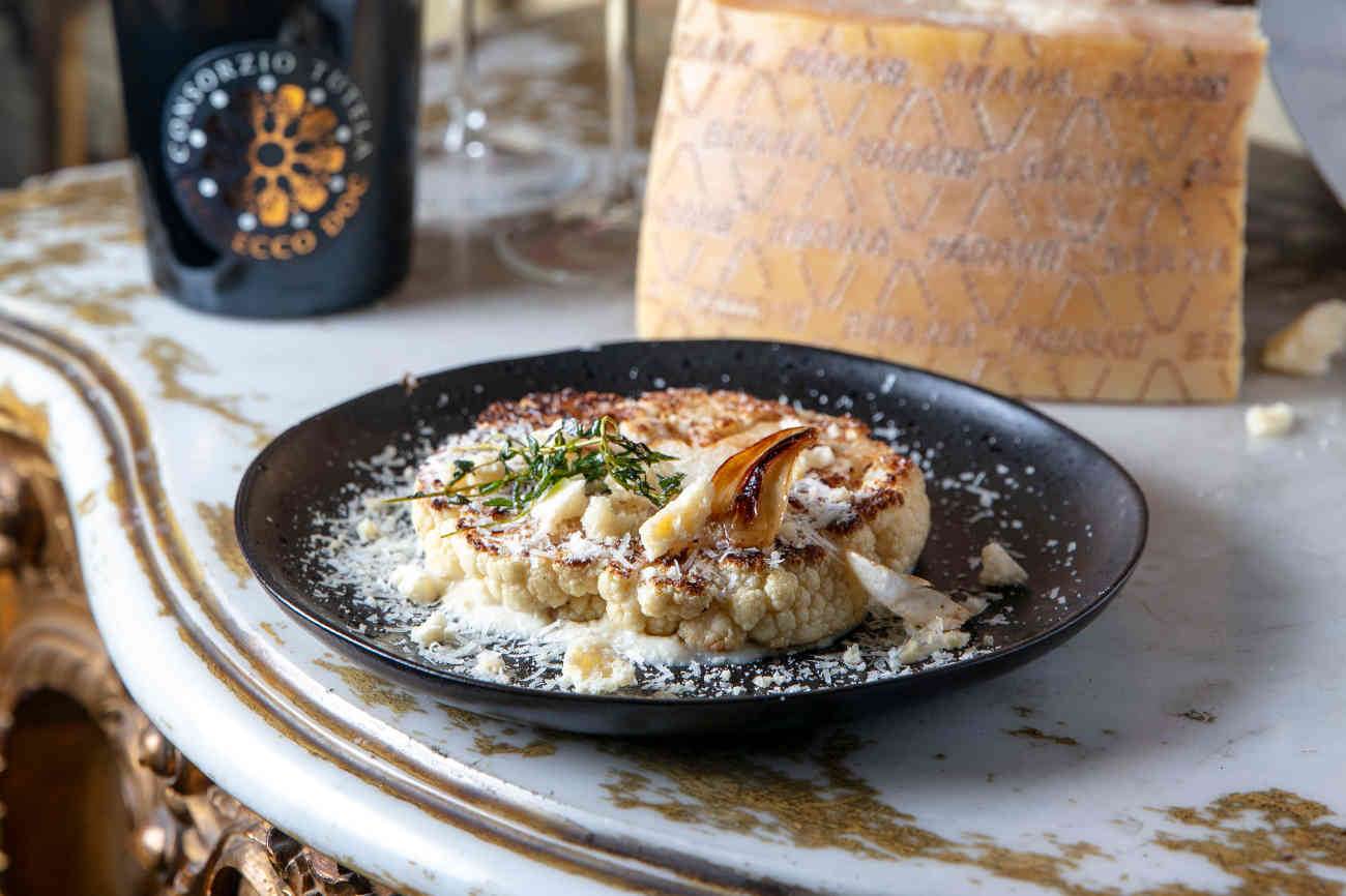 Steak de chou-fleur au Grana Padano