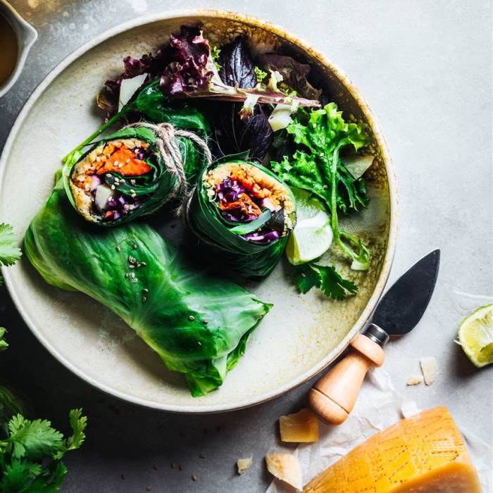 Kohl Wraps mit Grana Padano 