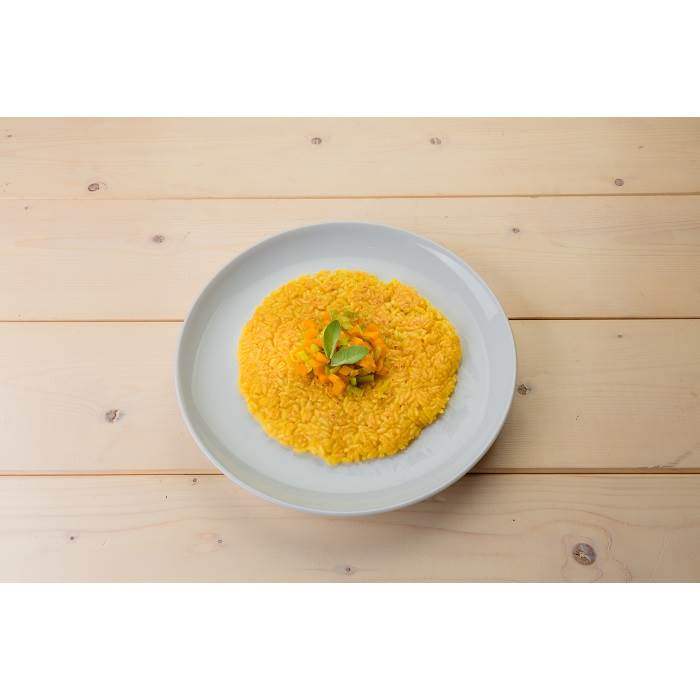 Riso al salto al Grana Padano con ragù di zucca 