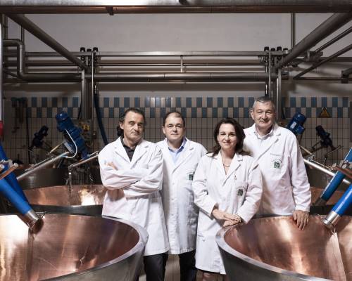 La terza generazione della famiglia Finco: da sinistra Fiorenzo, Fabio, Florindo e Federica