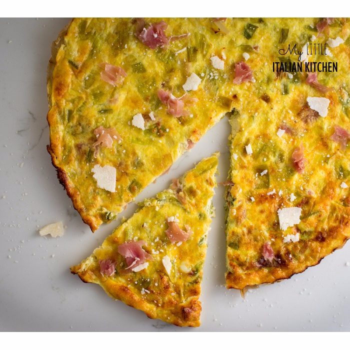 Leek Frittata with Grana Padano & Prosciutto di San Daniele