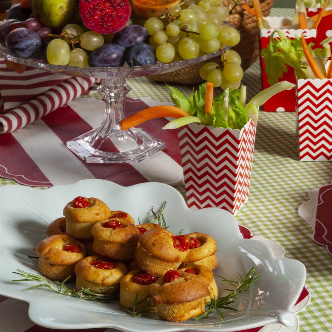 Mini-muffins with chickpeas and Grana Padano PDO Riserva