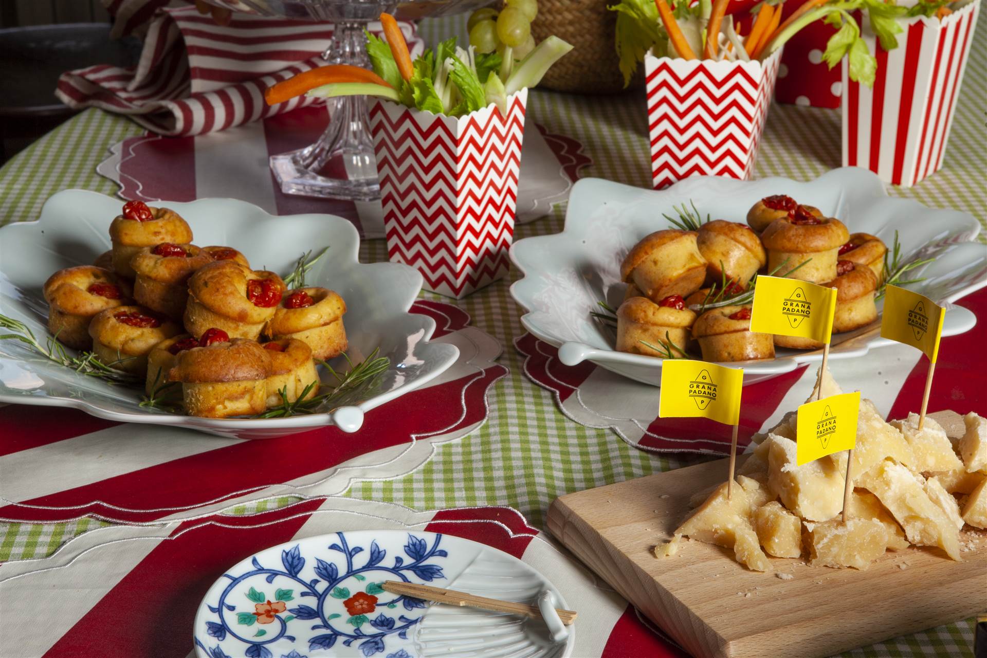 Mini-magdalenas con garbanzos y Grana Padano Riserva