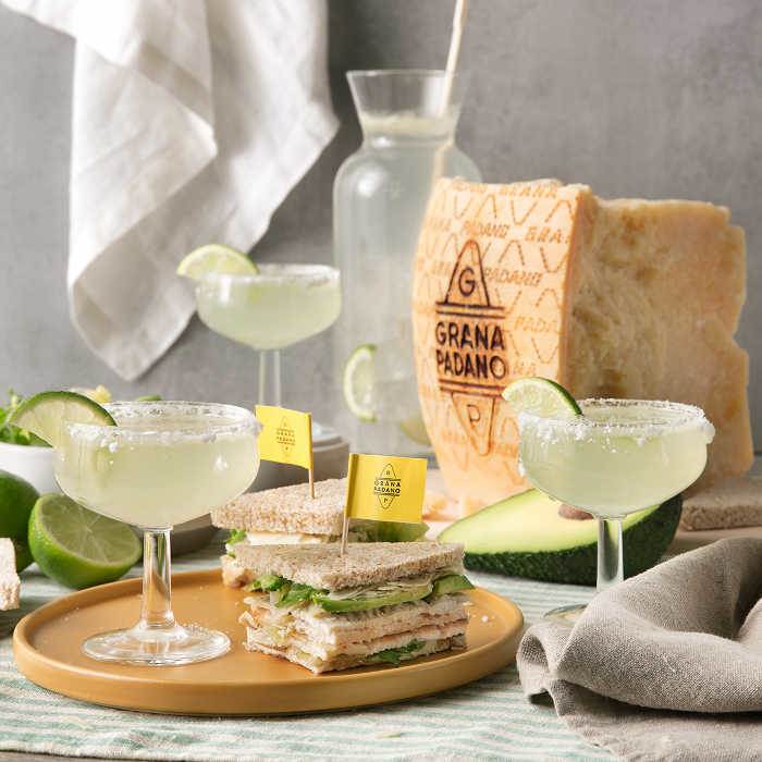 Margarita and Avocado, Chicken and Grana Padano Sandwich