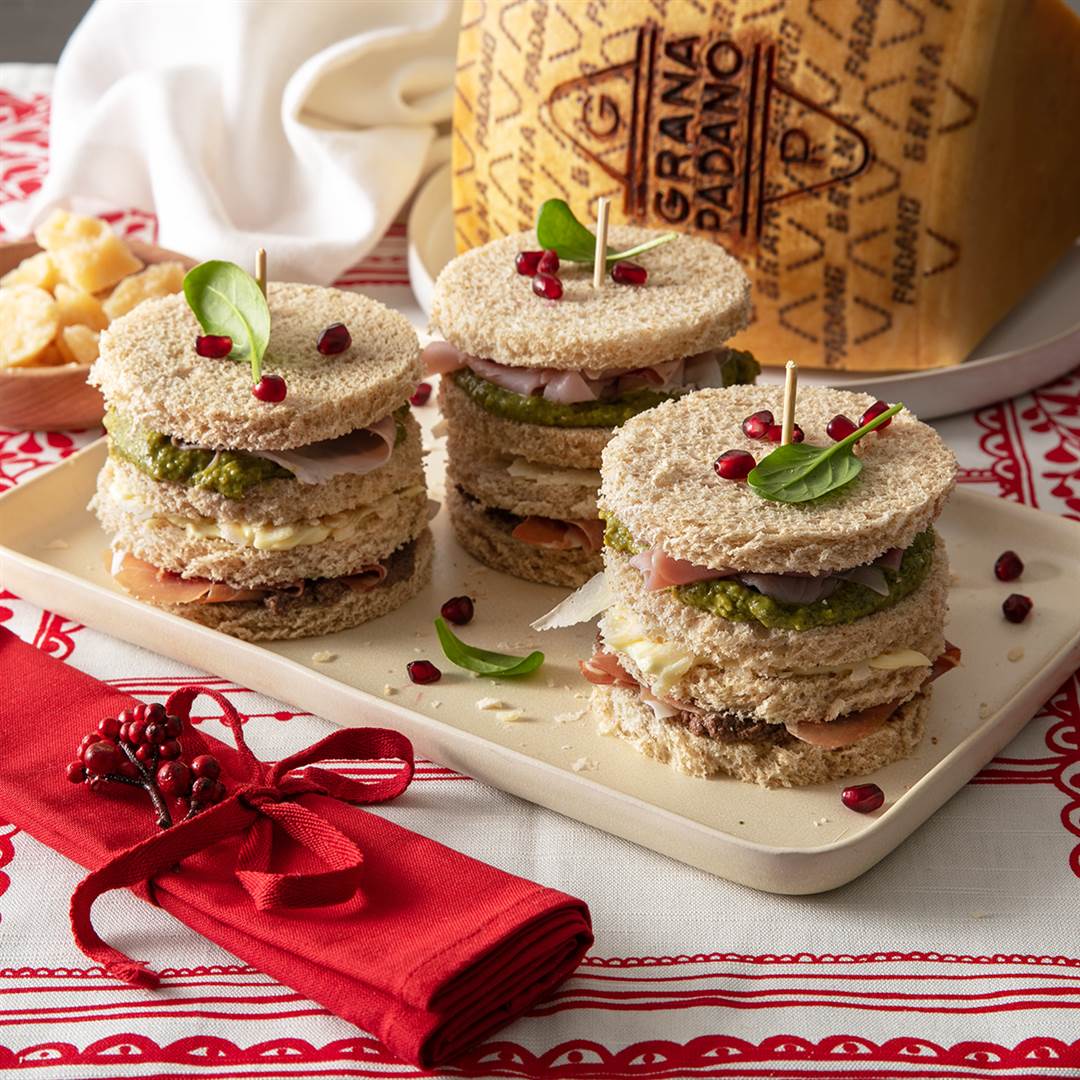 Mini-Panettone mit Grana Padano & Aufschnitt