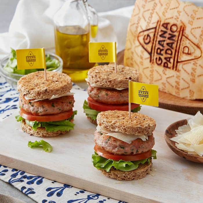 Mini burger di tacchino con Grana Padano