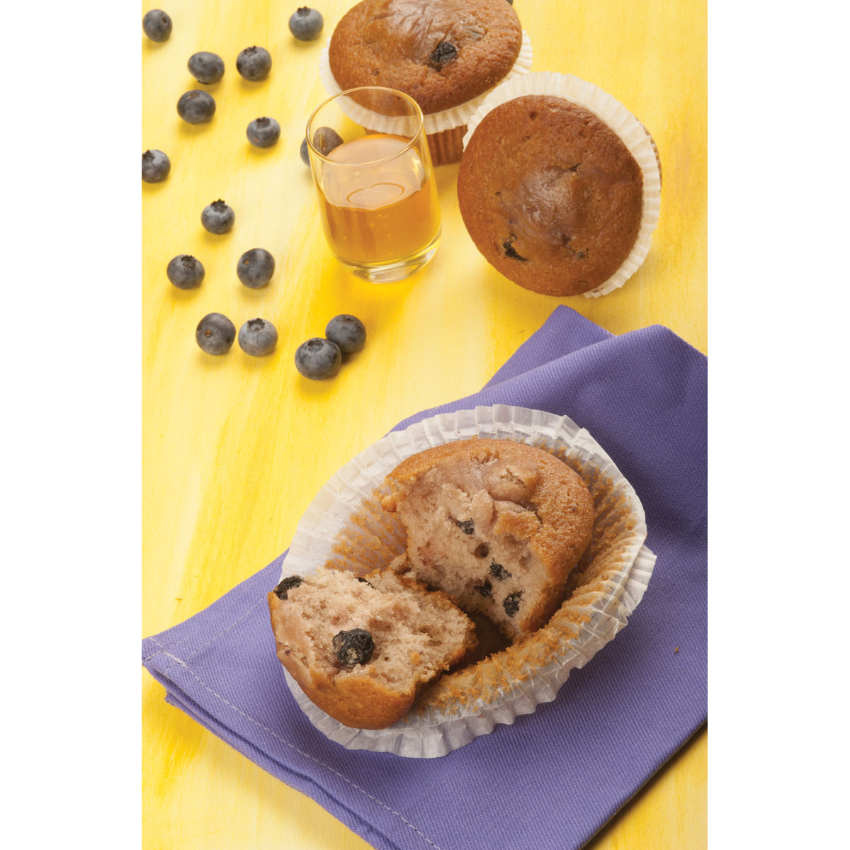Muffins al Grana Padano, arándanos y miel