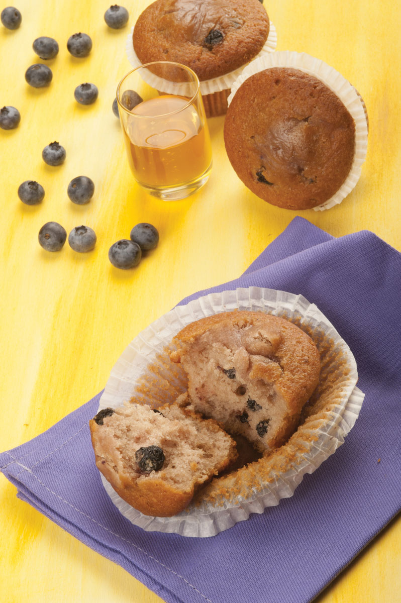 Muffin al Grana Padano, mirtilli e miele