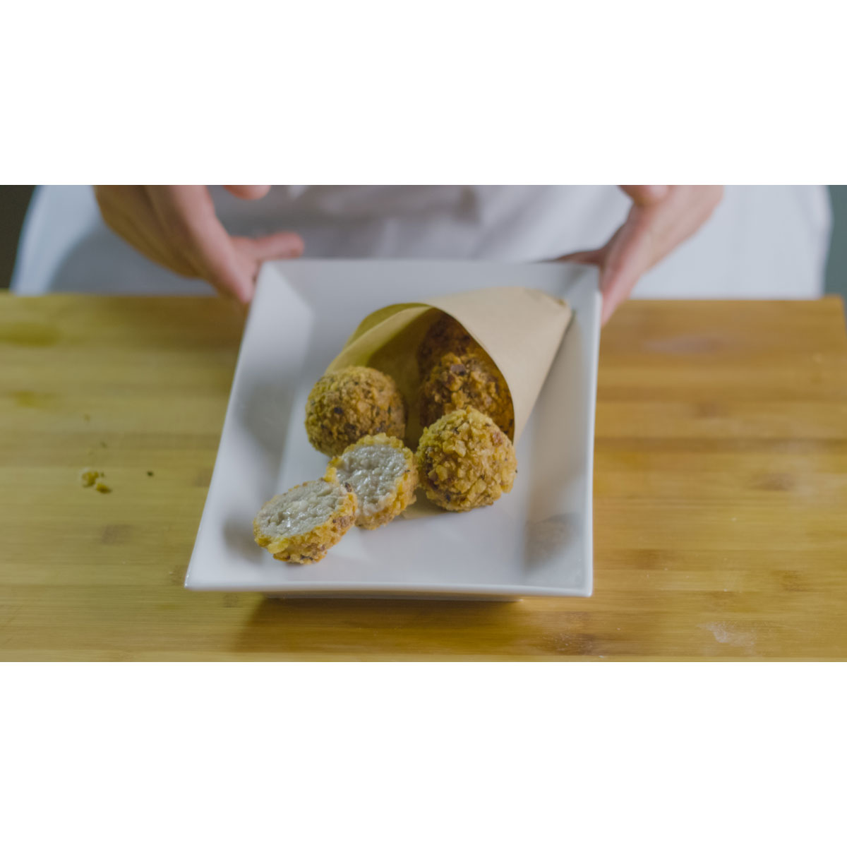 Polpettine fritte con cuore di Grana Padano