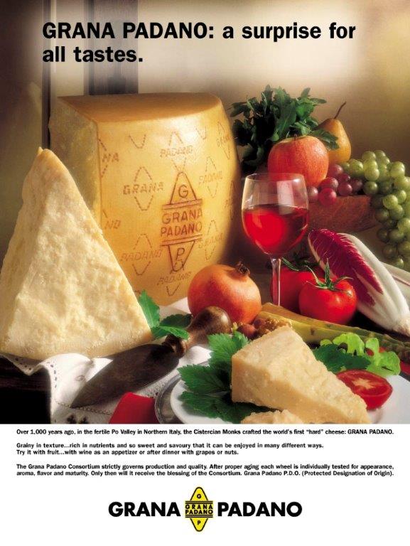 Campagna stampa Grana Padano 2002-2004