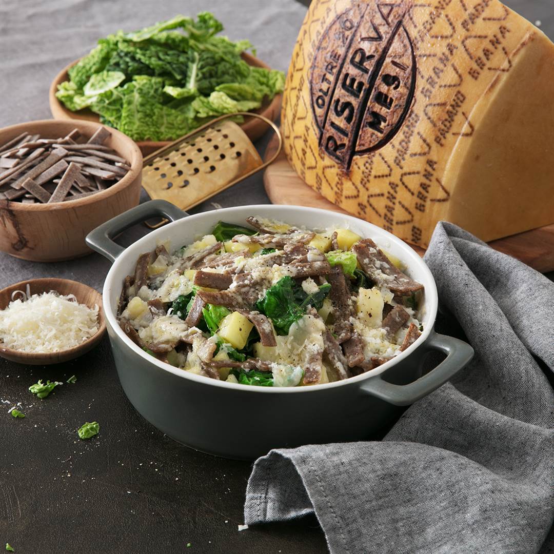 Gratin de pizzoccheri au Grana Padano Riserva