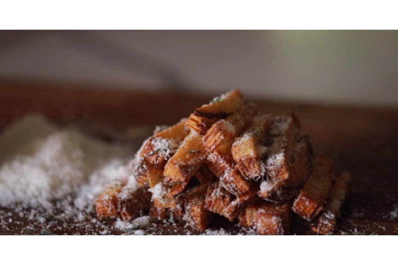 Grana Padano potato stack fries
