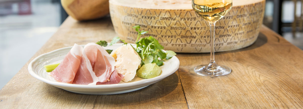Prosciutto di San Daniele, Shaved Grana Padano, Grilled Asparagus and Watercress Mayonnaise