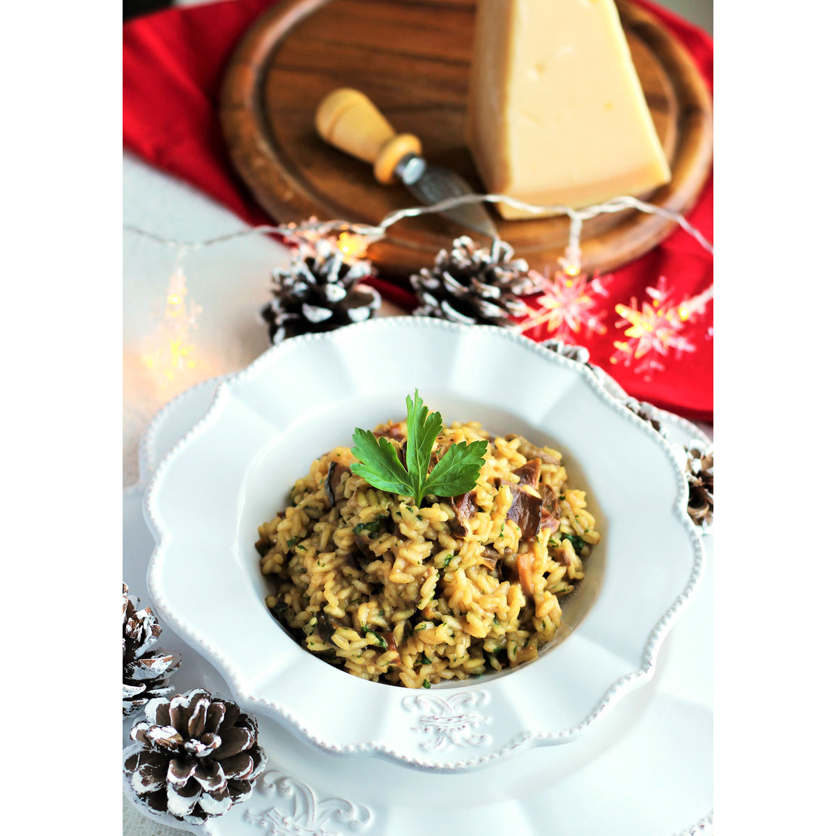 Risotto con Grana Padano Riserva e funghi porcini