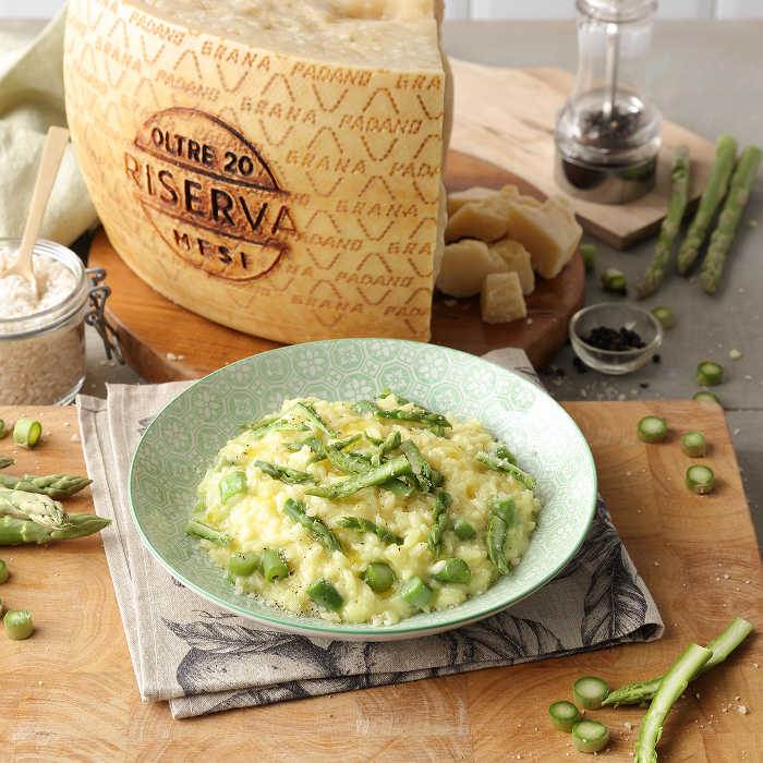 Risotto with asparagus and Grana Padano Riserva 