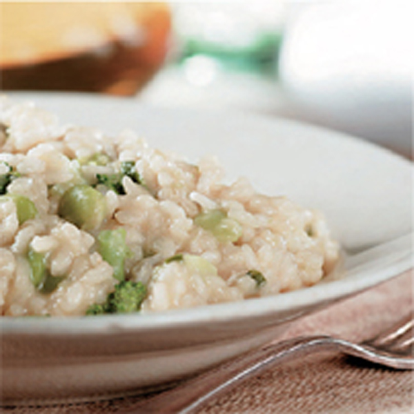 Risotto with vegetables and Grana Padano