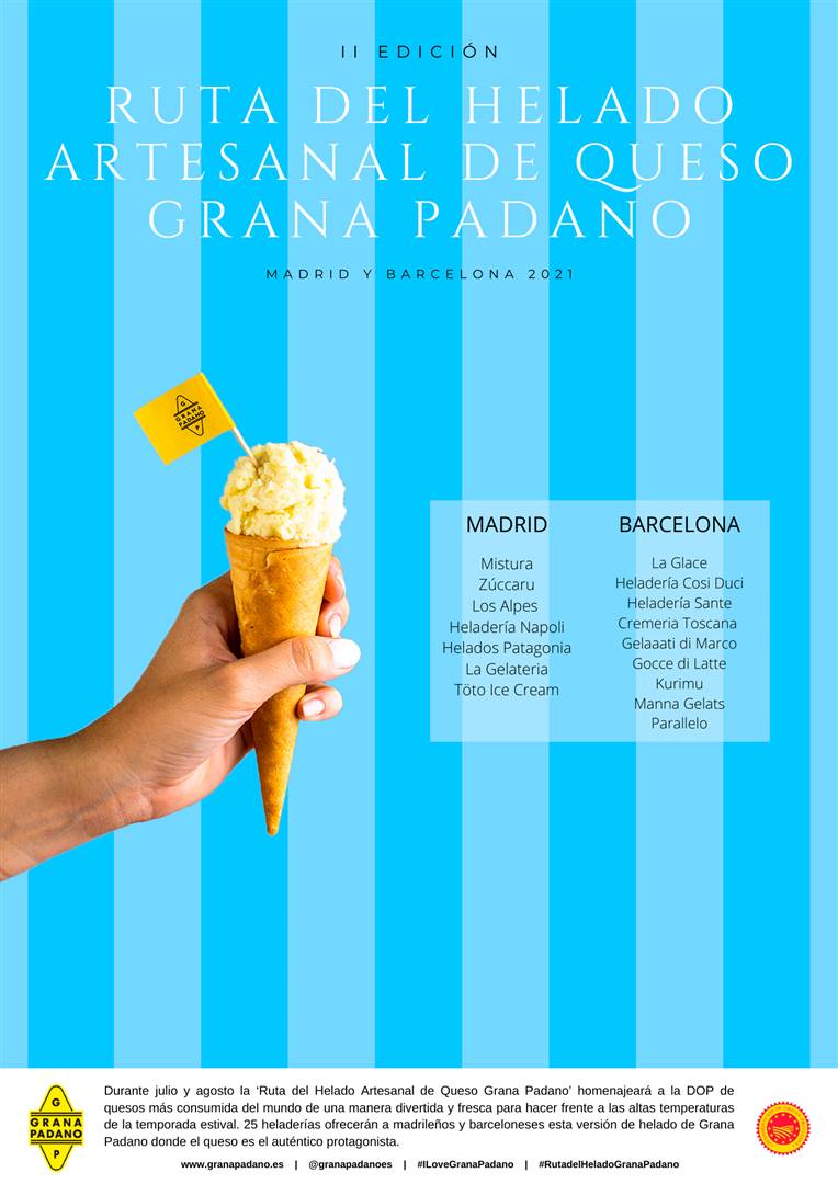 Grana Padano celebra la II edición de la ‘ruta del helado artesanal" Grana Padano celebra la II edición de la ‘ruta del helado artesanal"