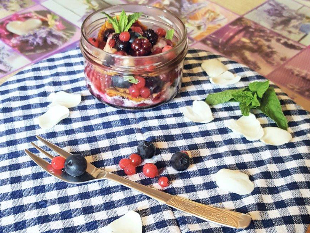 Verrine de fruits rouges