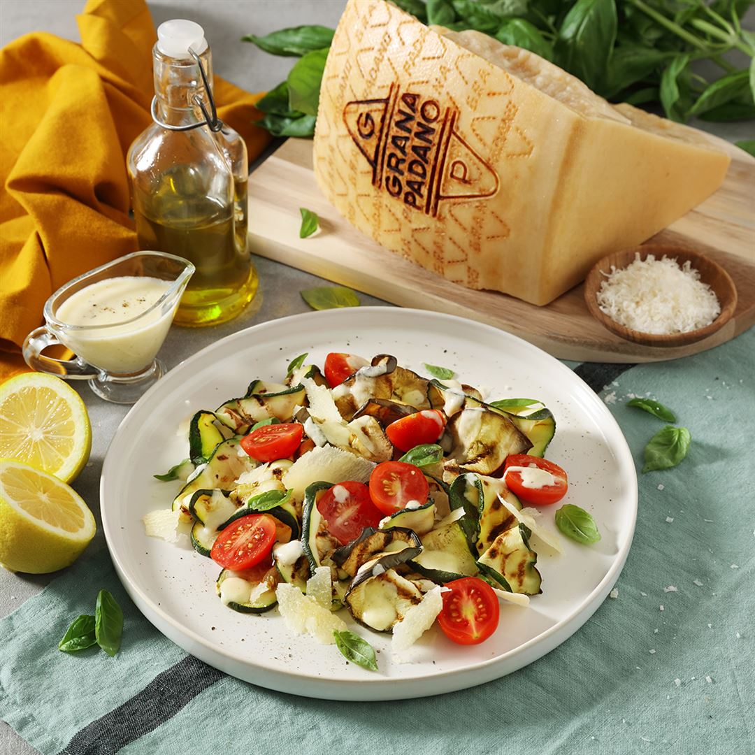 Verdure grigliate e salsa di Grana Padano