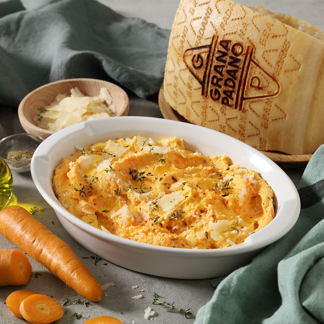 Puré di carote al profumo di timo e Grana Padano