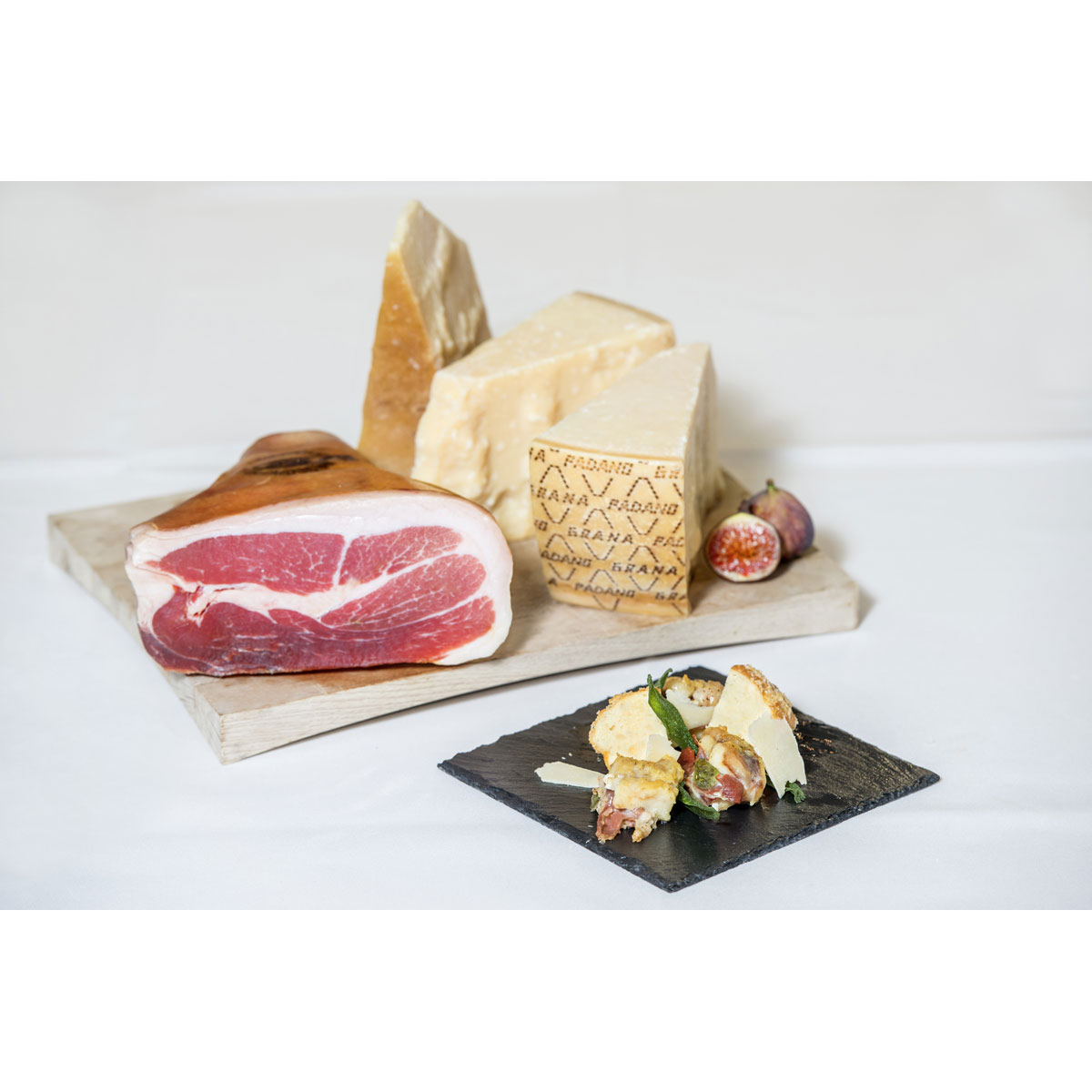 Sage-Filled Monkfish with Prosciutto di San Daniele and Potato-Grana Padano Soufflé