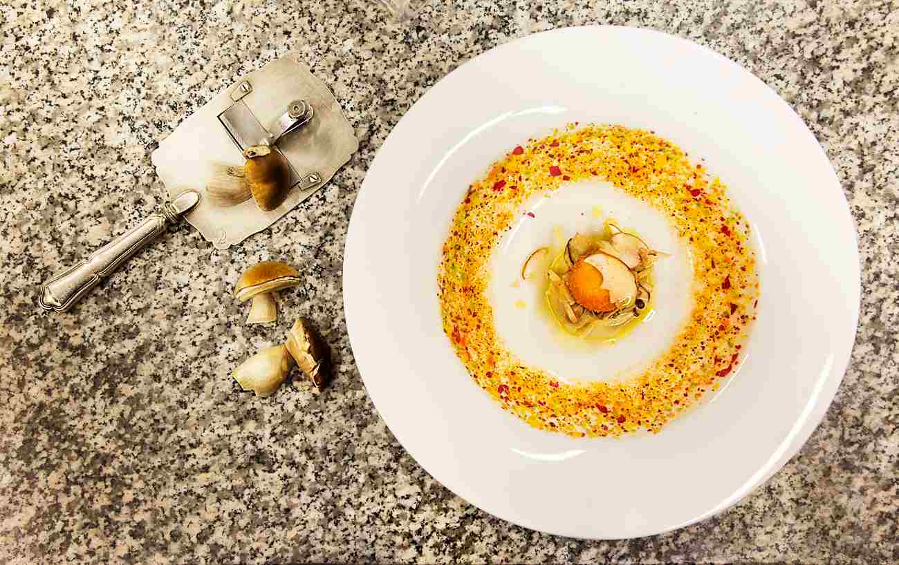 Flan de Boletus y Grana Padano Riserva