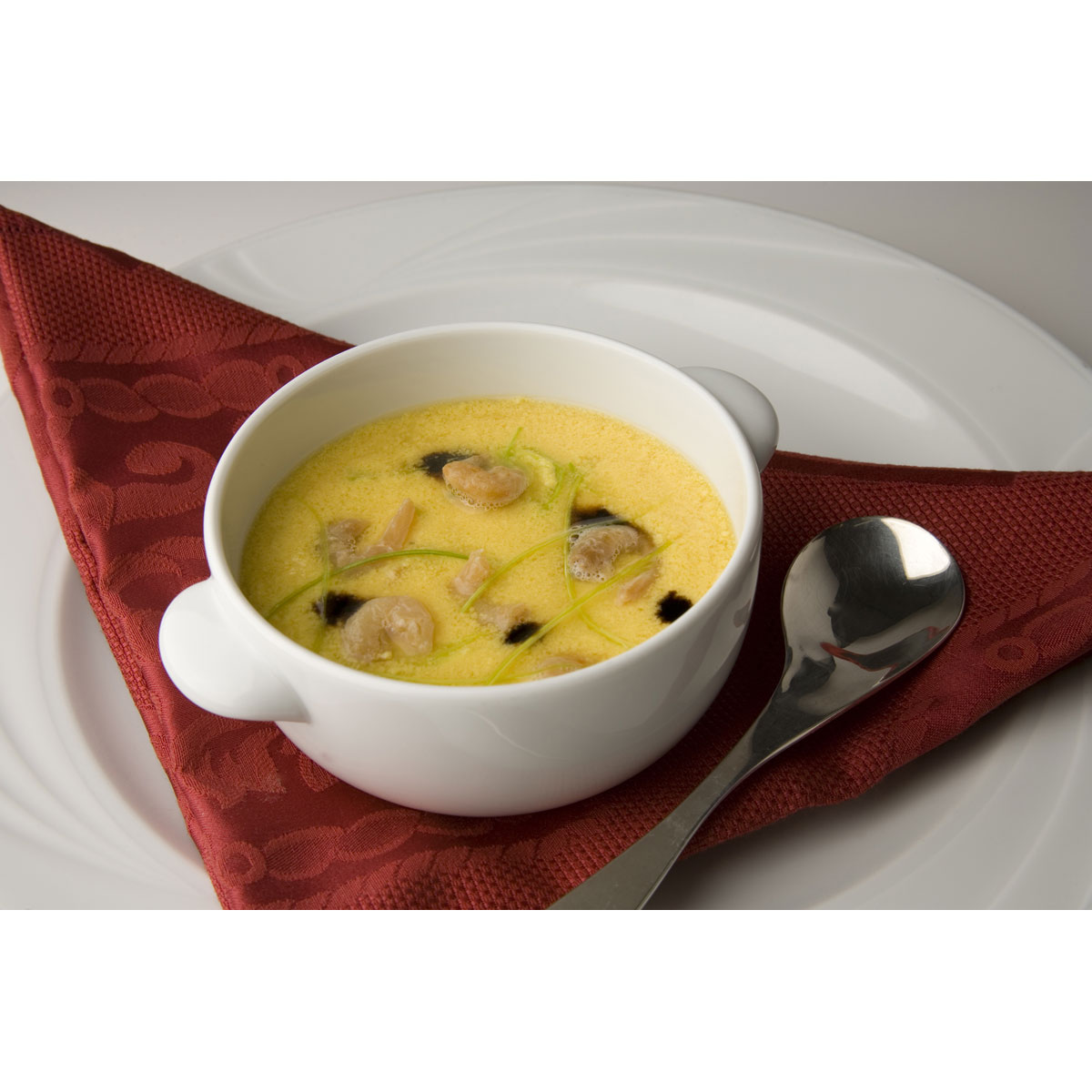 Steamed egg custard with Grana Padano