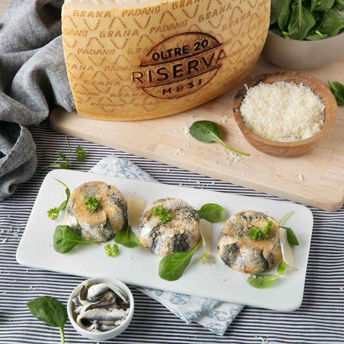 Anchovy and Potato Pies with Grana Padano