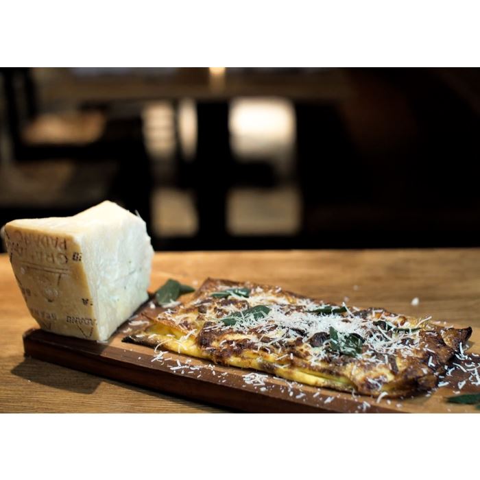 Pasta “straccia” with mushroom and Grana Padano PDO Riserva