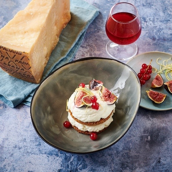 Cheesecake au Grana Padano, citron et figues