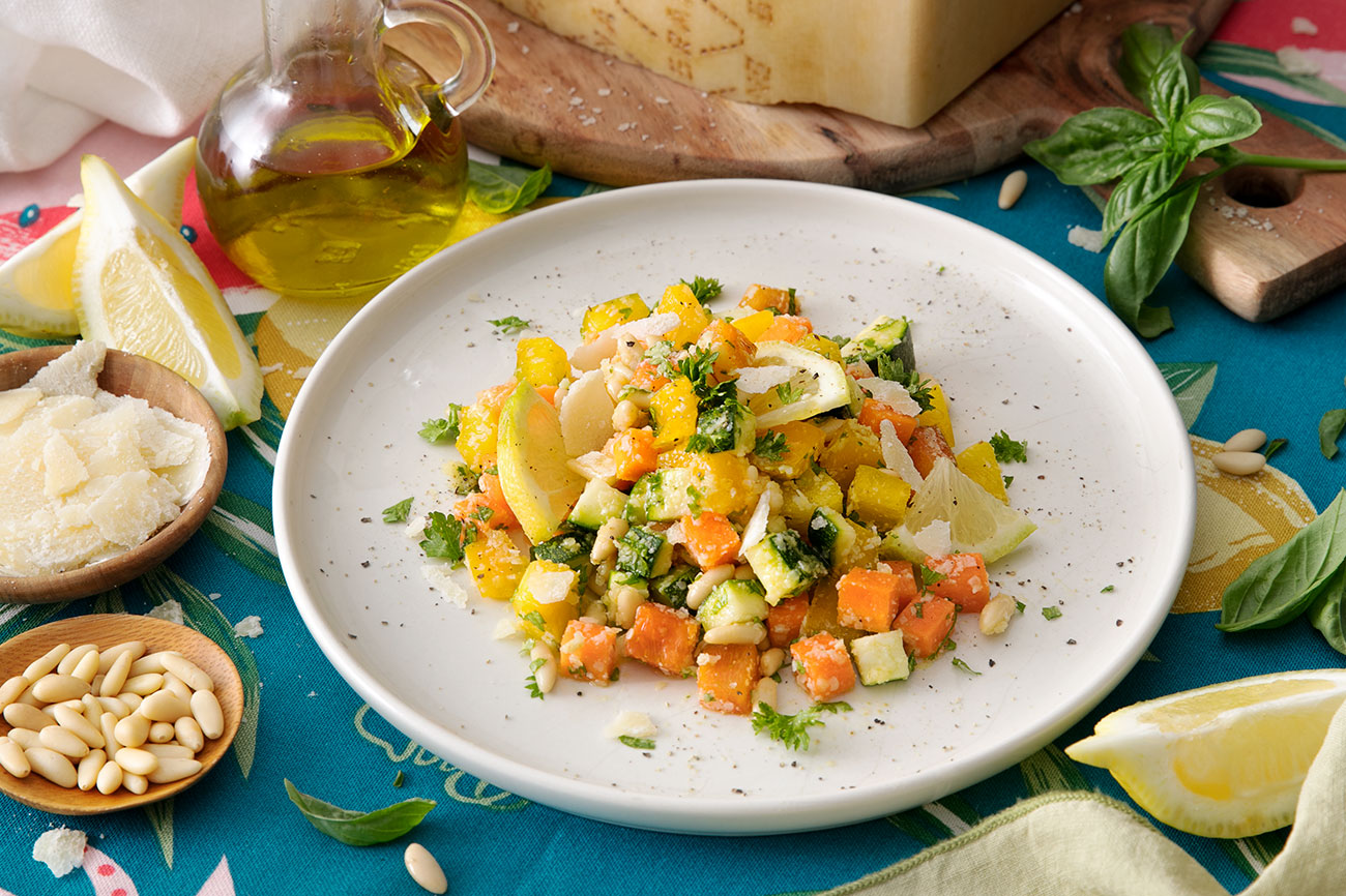 Tartar aus Gemüse der Saison mit Grana Padano Riserva