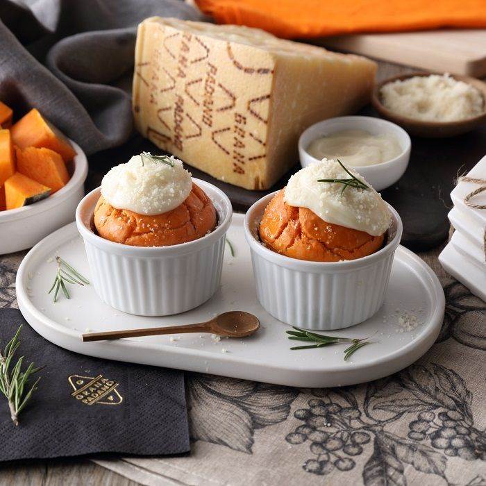Cupcake salati alla zucca e Grana Padano