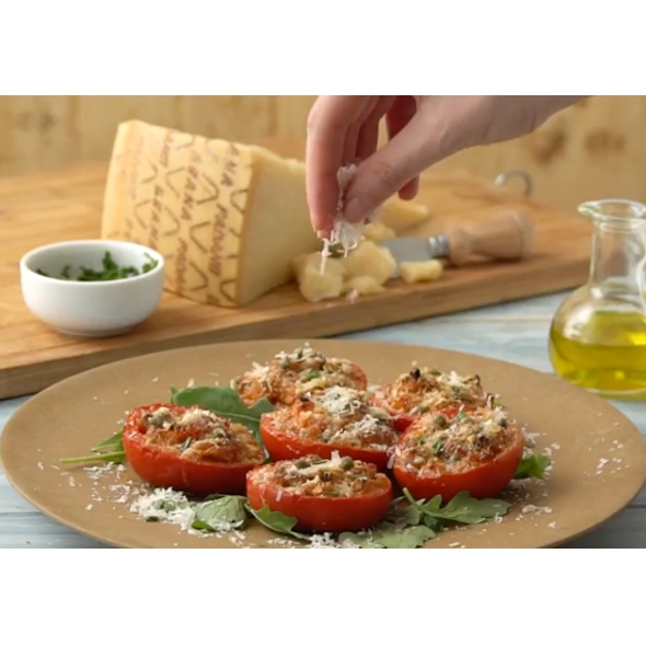 Pomodori gratinati con Grana Padano Riserva