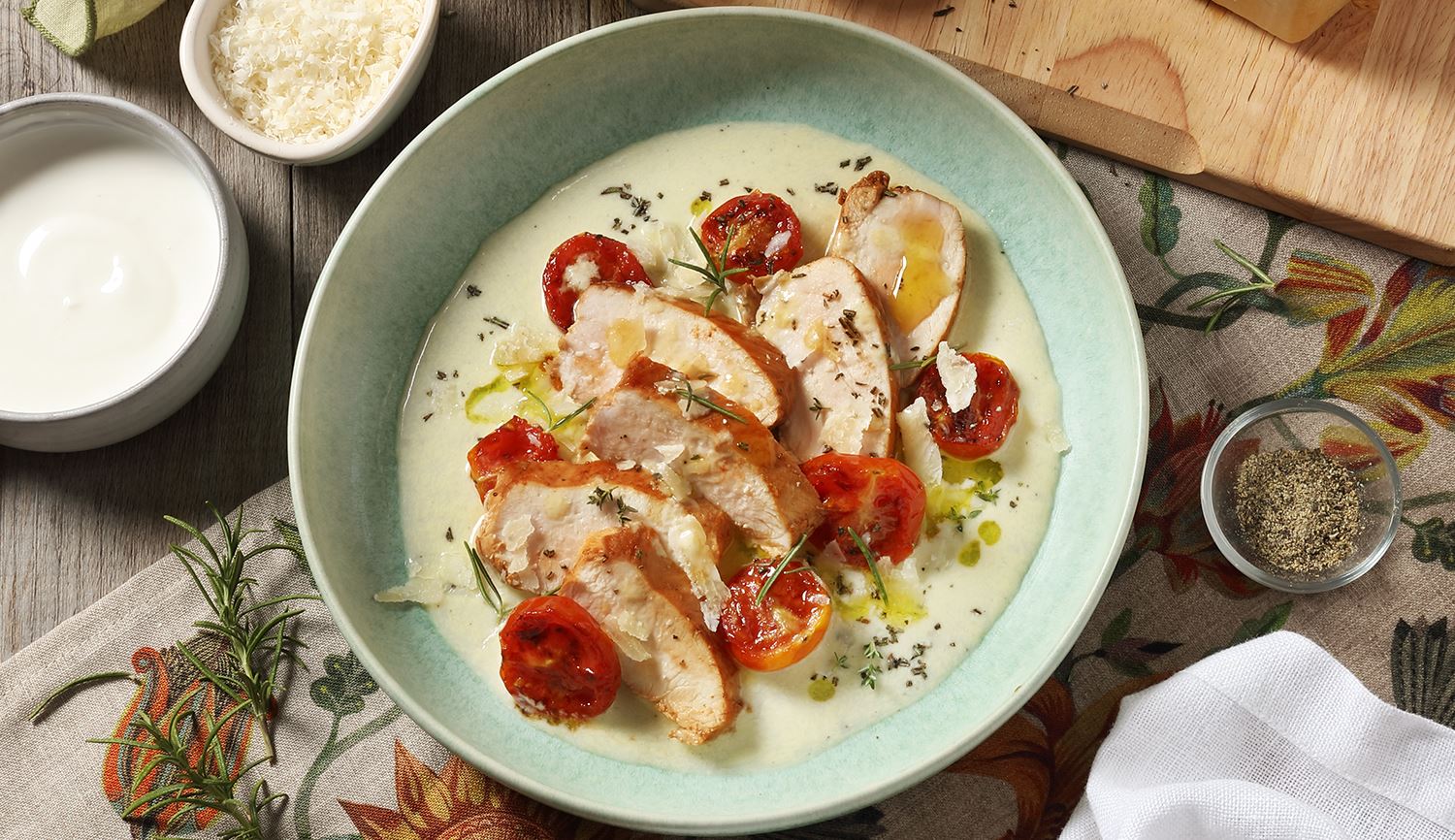 Fesa di tacchino alla senape e Grana Padano