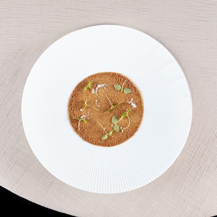 Uovo di selva, castagna, liquirizia, Grana Padano Riserva