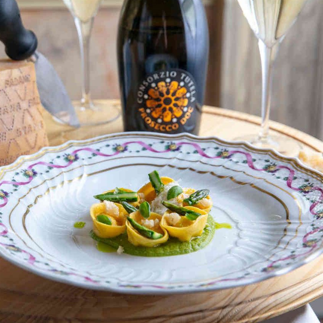 Cappelletti con zabaione al Prosecco DOC e Grana Padano